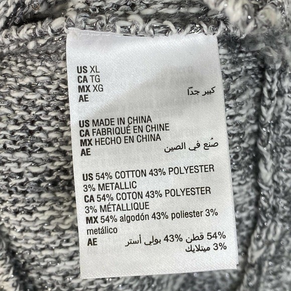 INC GLITZ Off Shoulder Fringe Sweater XL - Picture 4 of 5